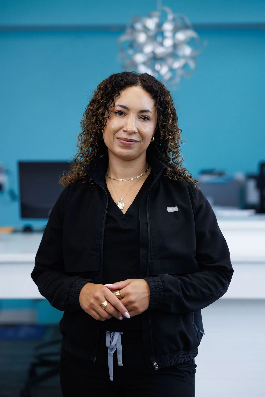 Dr. Danielle Rowe, owner and veterinarian, in the clinic reception